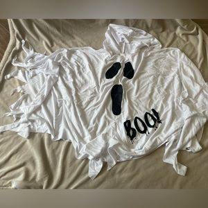 Women’s Ghost costume poncho cover-up shirt Halloween